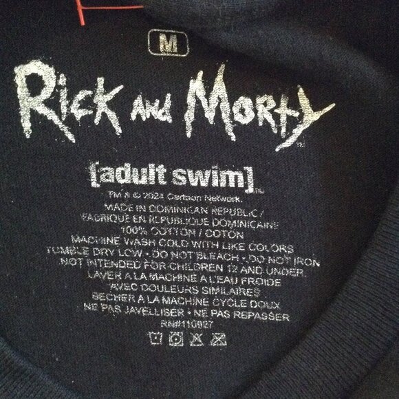 Rick & Morty Adult Swim Tee; M; 2024. Graphic, Rick & Morty Collectible, Dudes - Picture 4 of 4